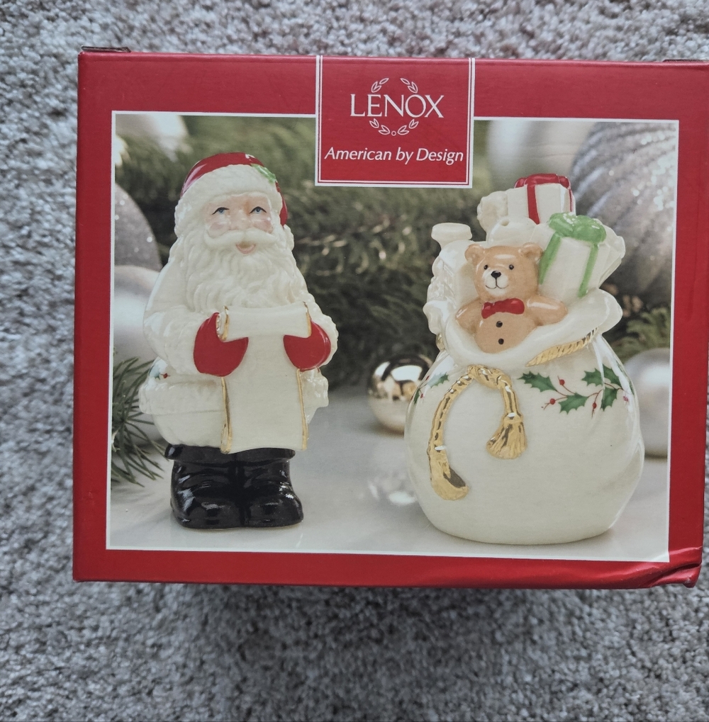 Lenox Checking It Twice Salt & Pepper Shaker Set